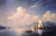 Ivan Aivazovsky Lake Maggiore in the Evening oil painting